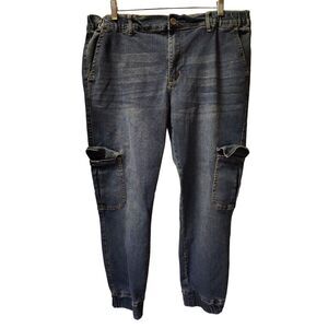 Copperflash High Rise Jogger‎ Size 14 Blue Jeans